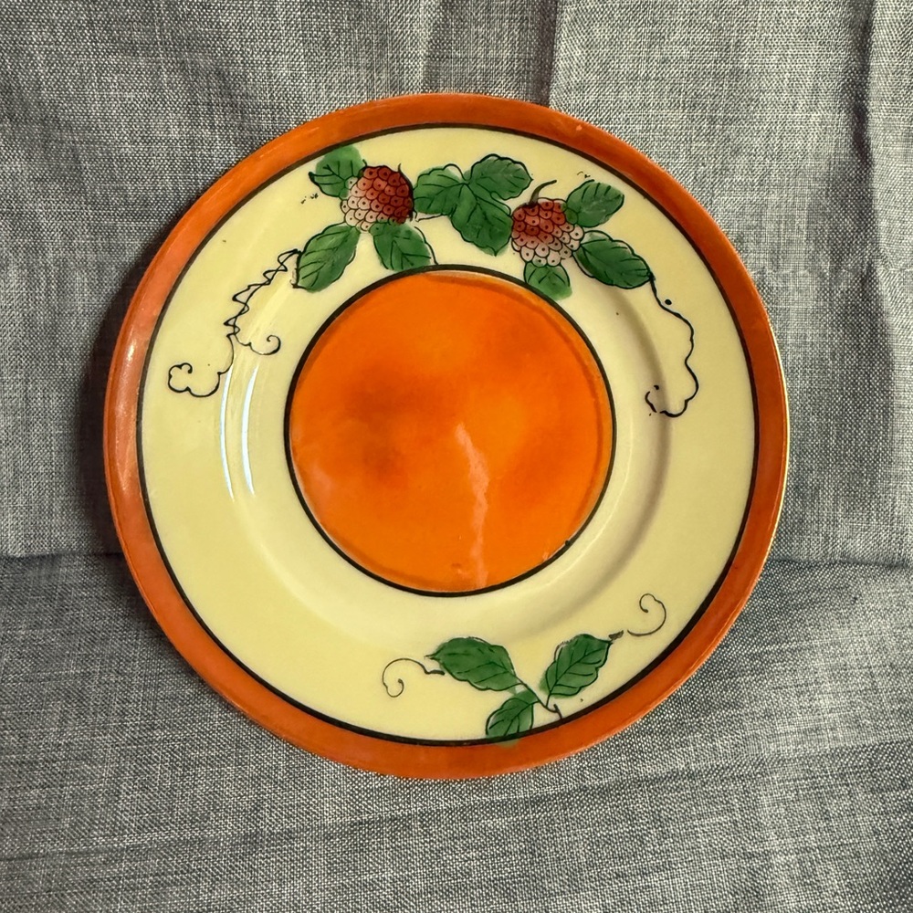 Vintage Japanese Lusterware Berry Plate | Hand Painted | Made in Japan